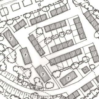 3 extrait esquisses de faisabilité dans le cadre de schémas directeurs: PAG de la Commune de Frisange (collaboration BEST Ingénieurs-conseils) VAN DRIESSCHEURBANISTES ET ARCHITECTES