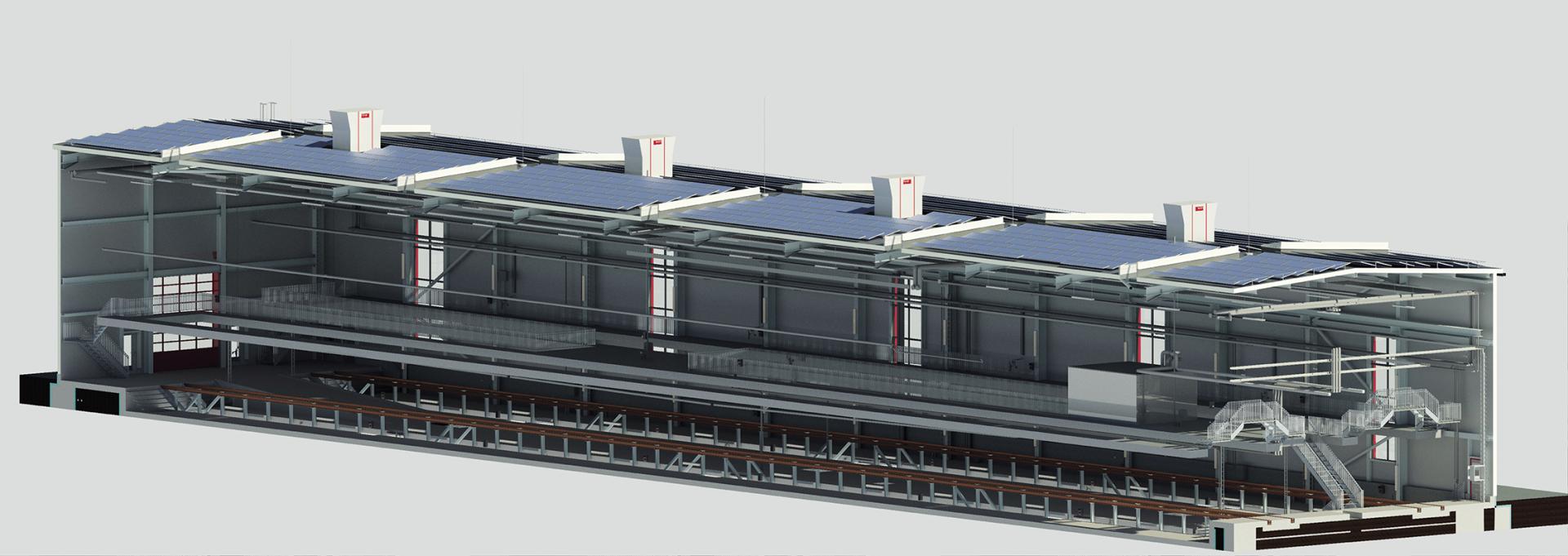 1 Hall de maintenance « Hall 4 » pour le compte des CFL > Etudes génie civil – mission complète BEISSEL & RUPPERT STRUCTURAL ENGINEERING