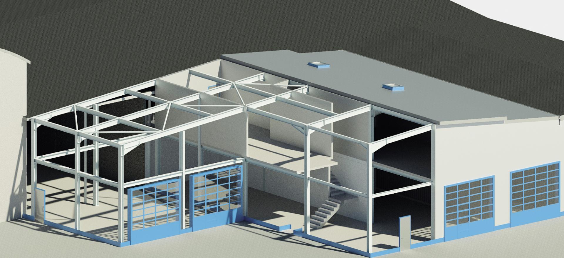 3 Agrandissement de l’Atelier du TICE à Esch-sur-Alzette > Etudes génie civil – mission complète BEISSEL & RUPPERT STRUCTURAL ENGINEERING