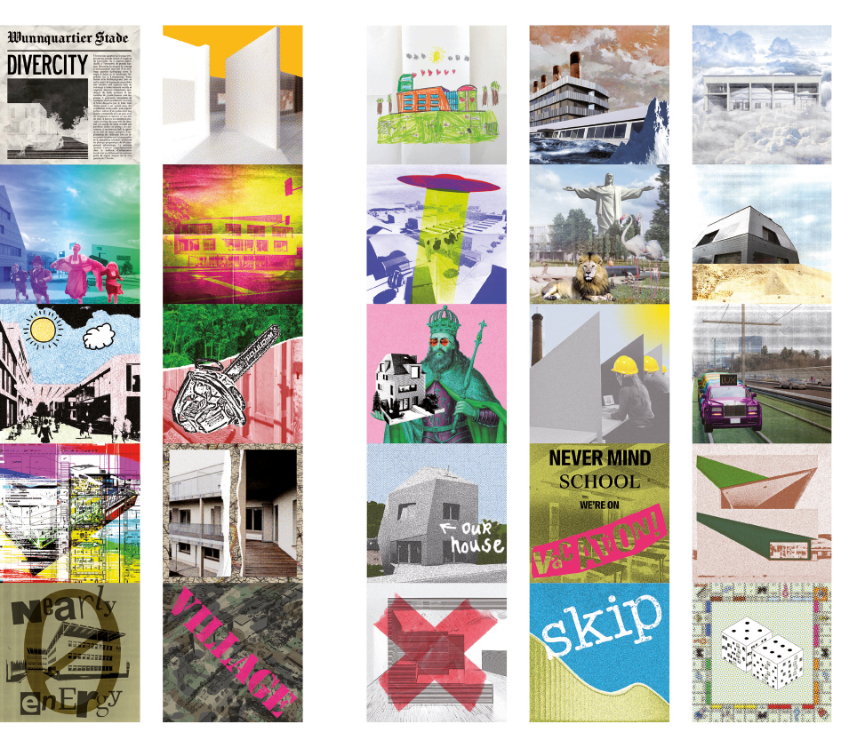 Le graphiste et illustrateur Arnaud Hanon (visualis.lu) a créé pour Polaris Architects des images originales inspirées de divers courants culturels et musicaux. En 2020, les Project Covers sont exposées au siège de l’agence. Ce langage est ensuite décliné par les architectes pour les projets récents. POLARIS ARCHITECTS S.à R.L.