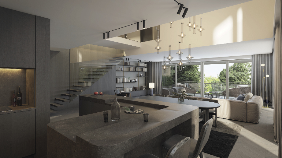 1-4 Aménagement intérieur - Résidences Domaine du Petit Parc à Belair, clients : CDCL Promotions et Dellizotti. LUZI S.à R.L. ARCHITECTURE D’INTéRIEUR