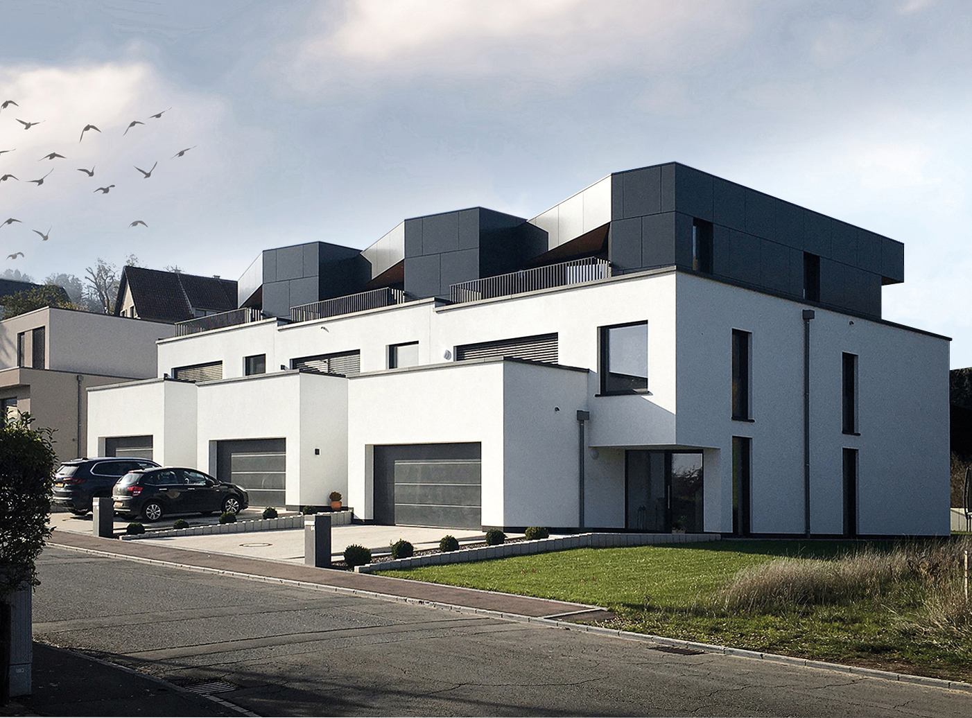8 Trois maisons unifamiliales en bande à Oberanven – réalisées par Kuhn Construction S.A. en 2019 ATELIER D’ARCHITECTURE DARIUSZ PAWLOWSKI S.à R.L.
