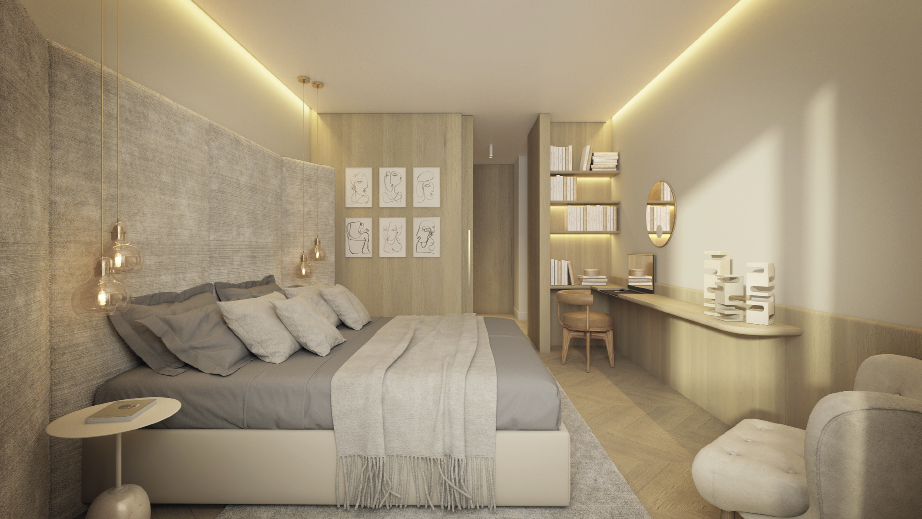 1-4 Aménagement intérieur - Résidences Domaine du Petit Parc à Belair, clients : CDCL Promotions et Dellizotti. LUZI S.à R.L. ARCHITECTURE D’INTéRIEUR